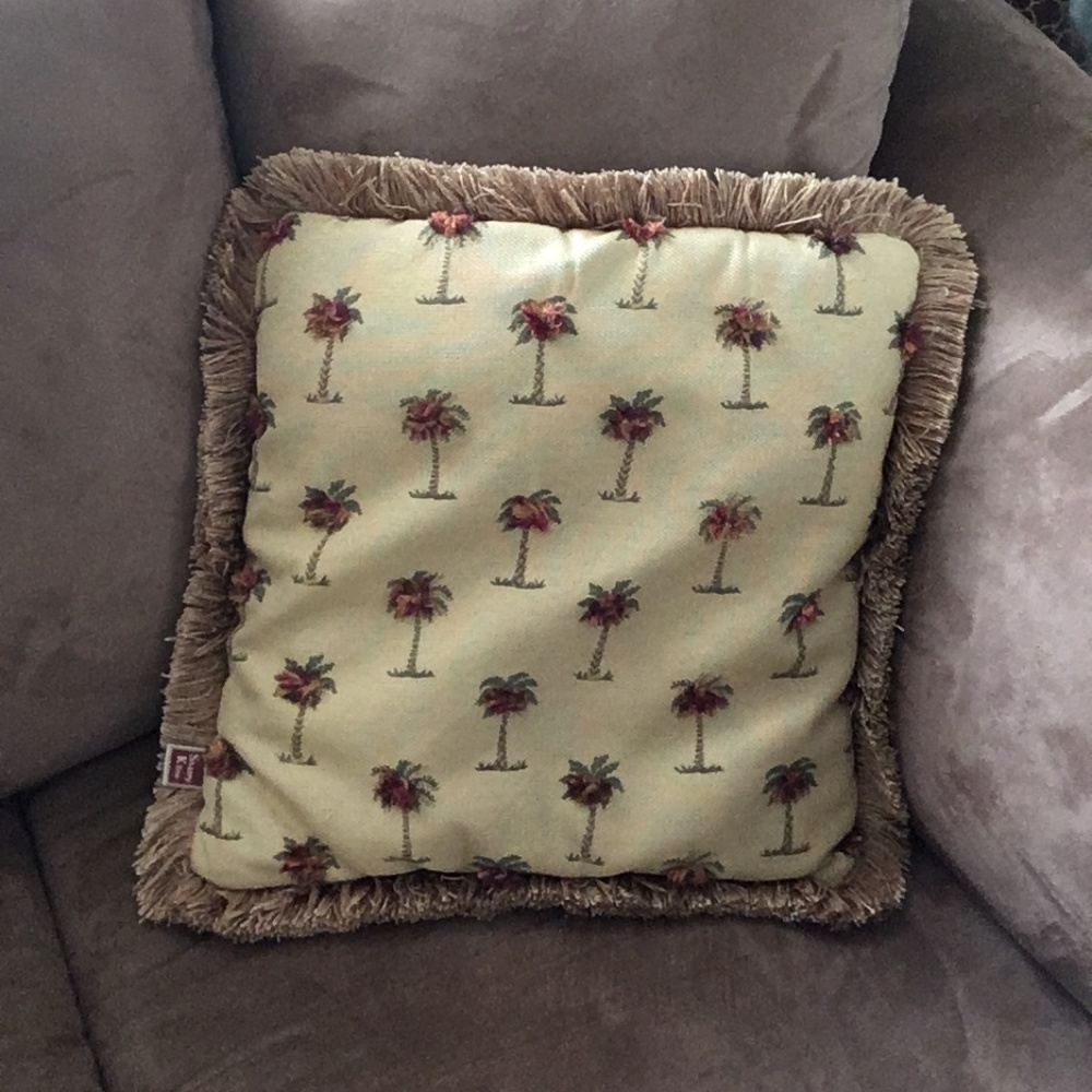 Unique vintage Sherry Kline Palm Tree Throw Pillow